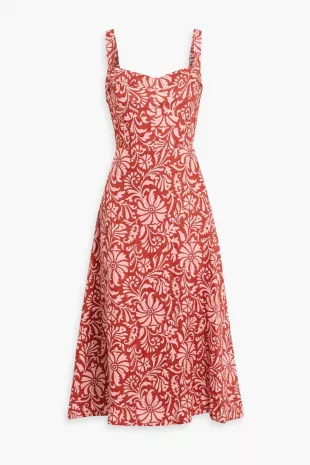 Aila Floral Print Midi Dress