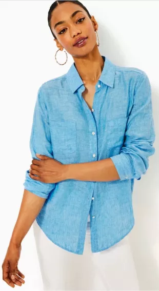 NWT Sea View Button Down Top