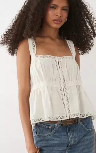 Coqueto Embroidered Cami Top