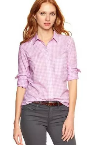 Fitted Boyfriend Gingham Shirt