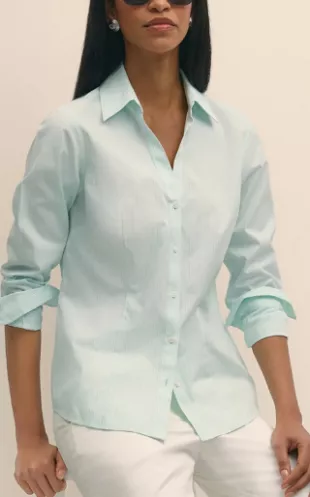 Fitted Non-Iron Stretch Supima® Cotton Dress Shirt