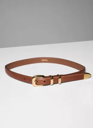 Legendary Solid Brass Leather Belt