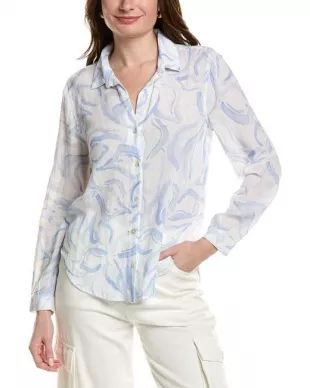 Classic Linen Blend Button Down