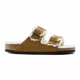 Arizona Shearling Suede Sandals