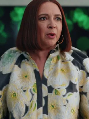 Loot Season 2 Molly Wells Jacquard Floral Print Top