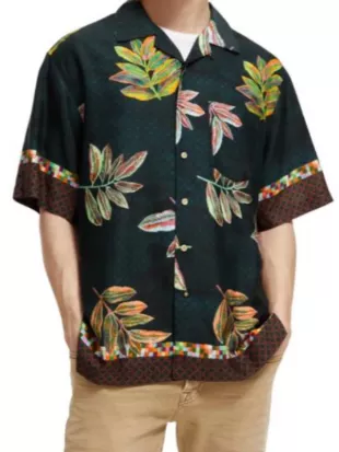 Coldwater Christopher Colquhoun Leaf Print Shirt