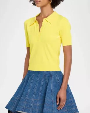 Emma Short-Sleeve Polo Top