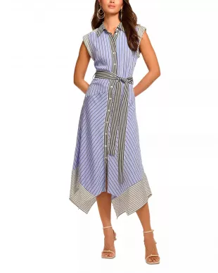 Vivienne Dress in Multi Catalina Stripe