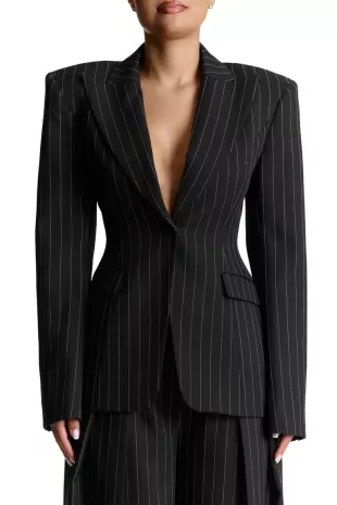 Pinstripe Blazer