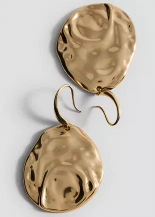 Textured Coin Earrings