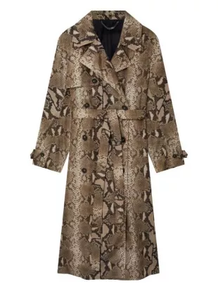Chrystale Wilson All The Queens Men S05 Python Print Trench Coat