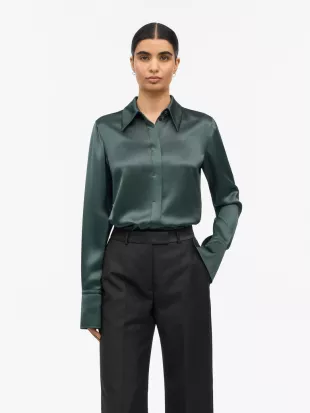 Daphne Regular Fit Satin Shirt