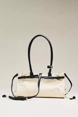 Greer Structured Canvas Shoulder Bag