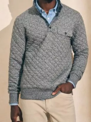Jake Denton The McBee Dynasty S03 Blue Quilted Pullover