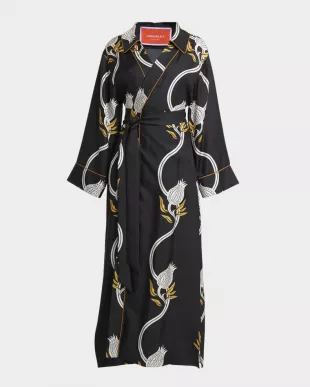 Graphic-print Midi Dress