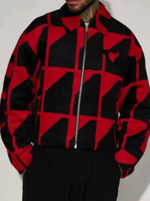 All The Queens Men S05 Sky Black Cropped Jacket