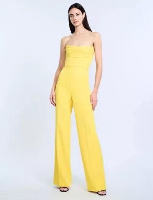Corset Jumpsuit With Drape