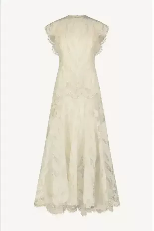 Lela Rose Floral Embroidered Tulle A-line Dress