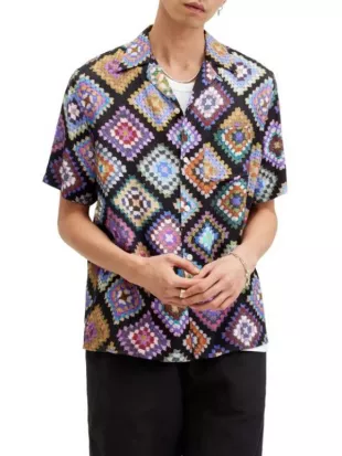 Zatima S04 Guyviaud Joseph Multicolor Crochet Shirt