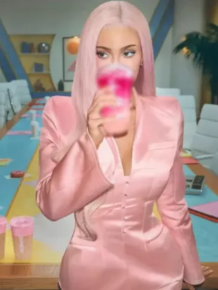 Kylie Jenner Dunkin Donuts 2026 Pink Blazer