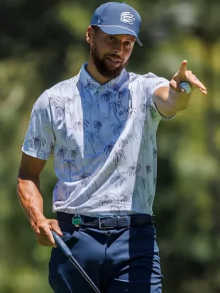 Stephen Curry ACC Palm Tree Print Polo Shirt