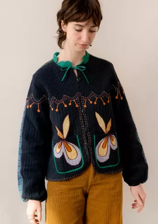 Embroidered Jacket in Multicolor
