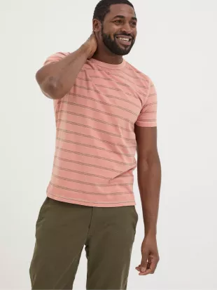 Ellesmere Orange Stripe T Shirt  FatFace Ireland