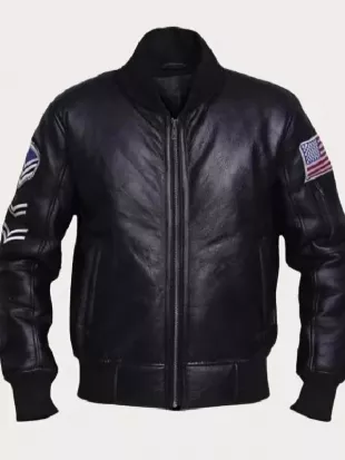 American Flag Leather Jacket