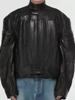 Black Leather Biker Jacket