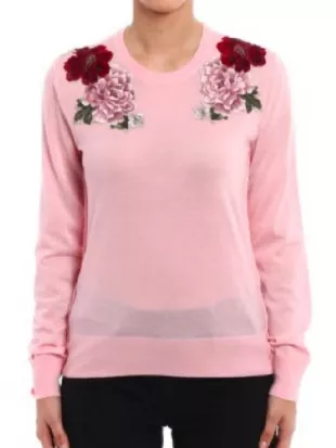 Big Little Lies S02 Reese Witherspoon Pink Floral Sweater