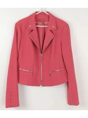 Days Of Our Lives Judi Evans Pink Moto Jacket