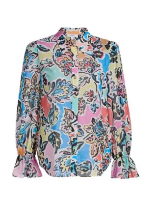 Days Of Our Lives Judi Evans Multicolor Floral Blouse