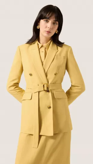 Belted Double-Breasted Blazer