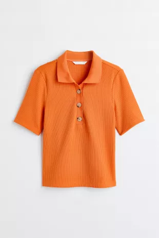 Collared Top in Orange