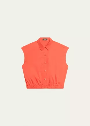 Crop Cap Sleeve Shirt