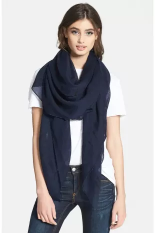 Classic Dagger Scarf in Black