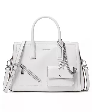 Laila Small Center Zip Satchel Bag