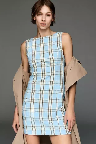 Percie Plaid Mini Dress