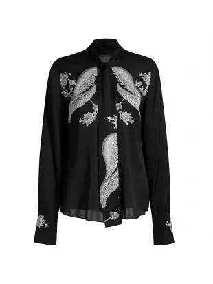 Cynthia Stretch-Silk Blouse