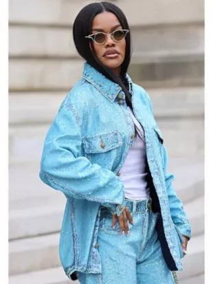 Paris Fashion Week 2026/2027 Teyana Taylor Denim Jacket