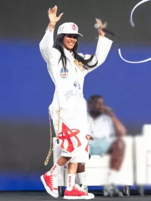 Teyana Taylor ESSENCE Festival White Jumpsuit