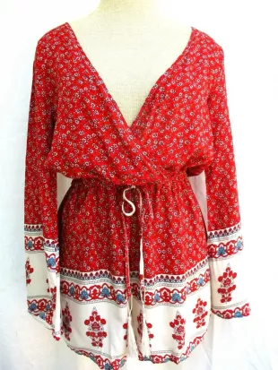 Print Wrap Playsuit