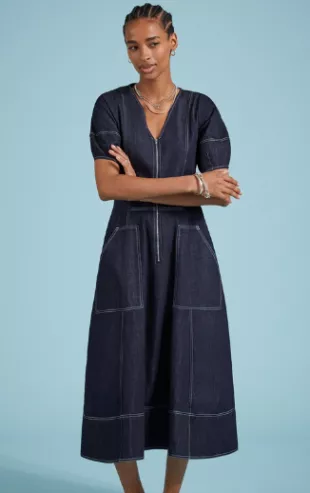 Coralie Organic Denim Dress