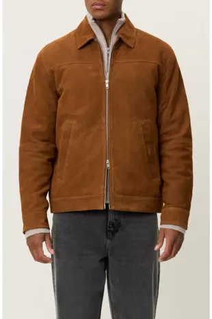 Nyle Goatskin Suede Coach's Jacket