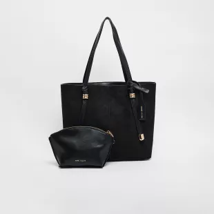 Textured Double Handle Tote Bag