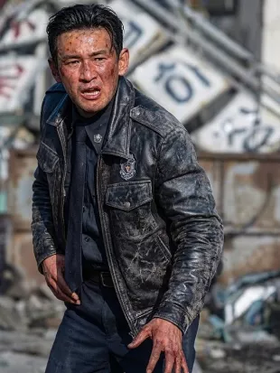 Hwang Jung min Hope 2026 Black Leather Jacket