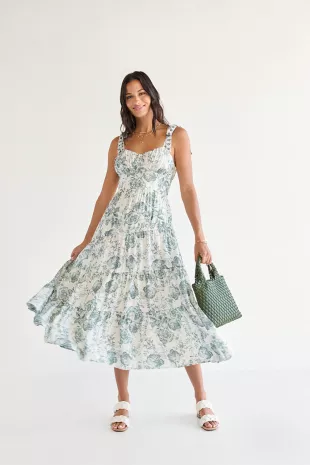 Martina Floral Midi Dress