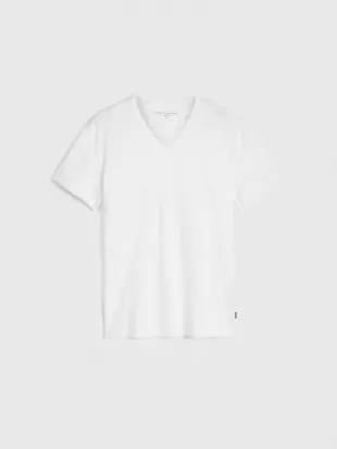 Miles V-Neck T-Shirt in Salt