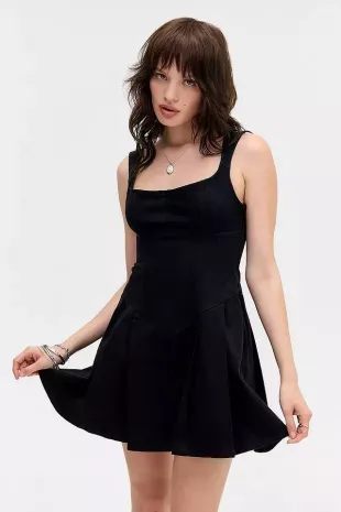 Leah Pleated Mini Dress
