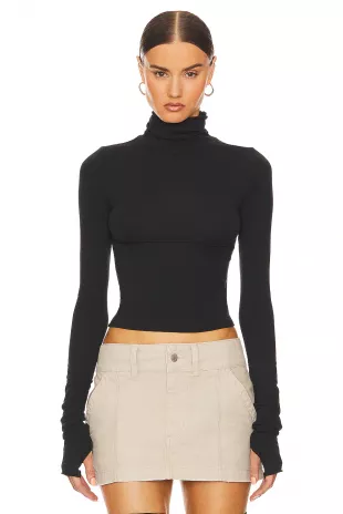 Long Sleeve Turtleneck in 2nd Skin Jersey